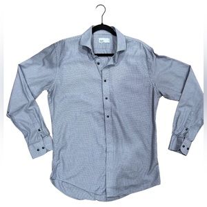 Blue check button down Nordstrom Rack size 16 34-35